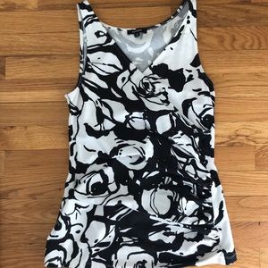 Express black and white top